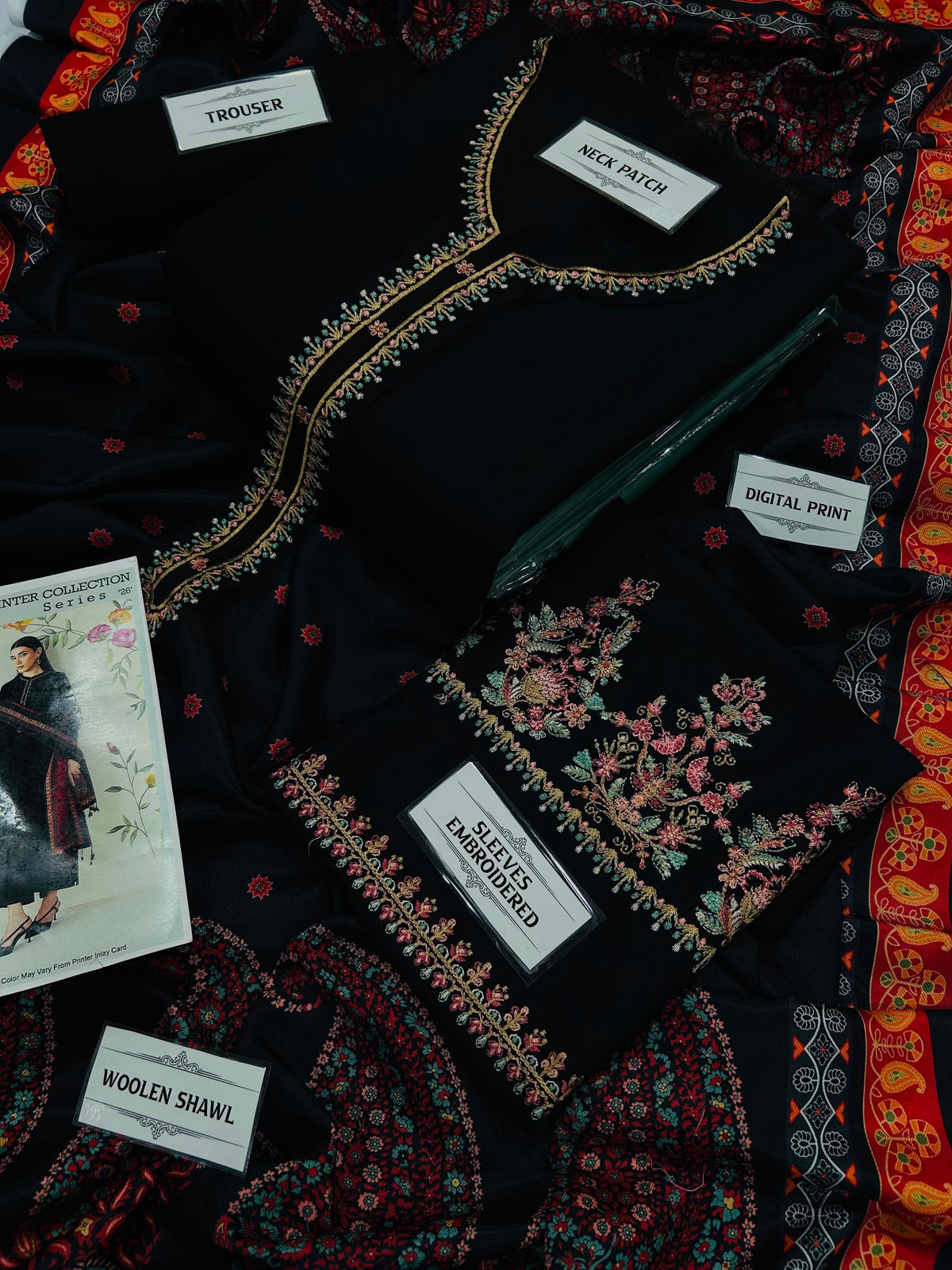 ✨ BAROQUE Premium Version | 3PC Luxury Winter Dhanak Collection 2026-27 | D# NF 411 | Premium Air-Jet Dhanak | Digital Printed Woolen Shawl